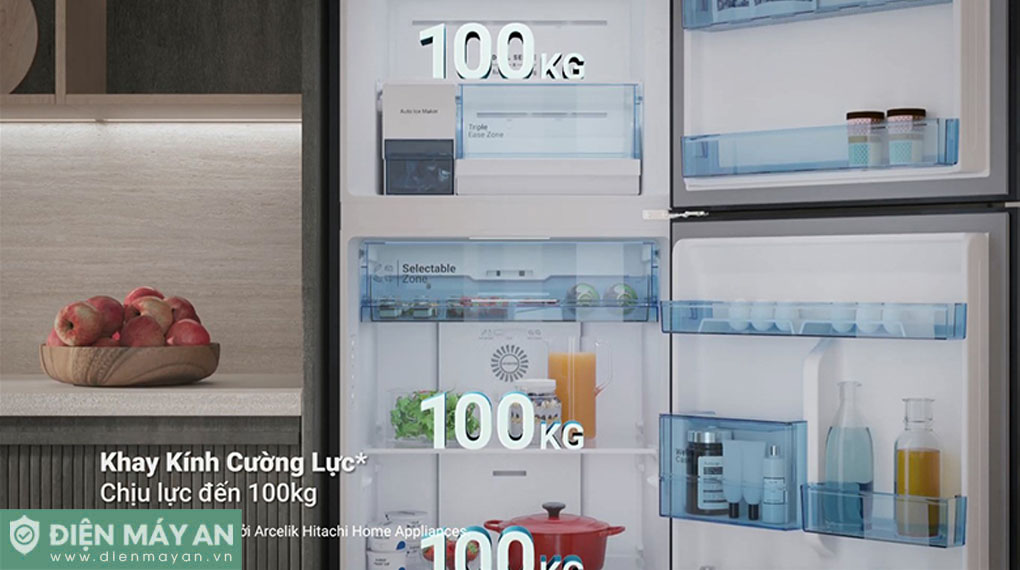 Tủ Lạnh Hitachi Inverter 374 Lít HRTN6408SAGMGVN 